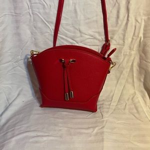 Red small crossbody purse